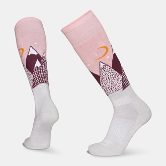 Kids Light Cushion Snowy Mountain Snow Sock 